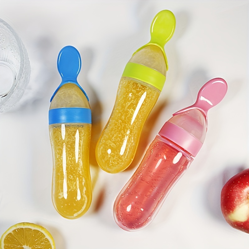 Baby Food Zone - Biberón de silicona para alimentación de