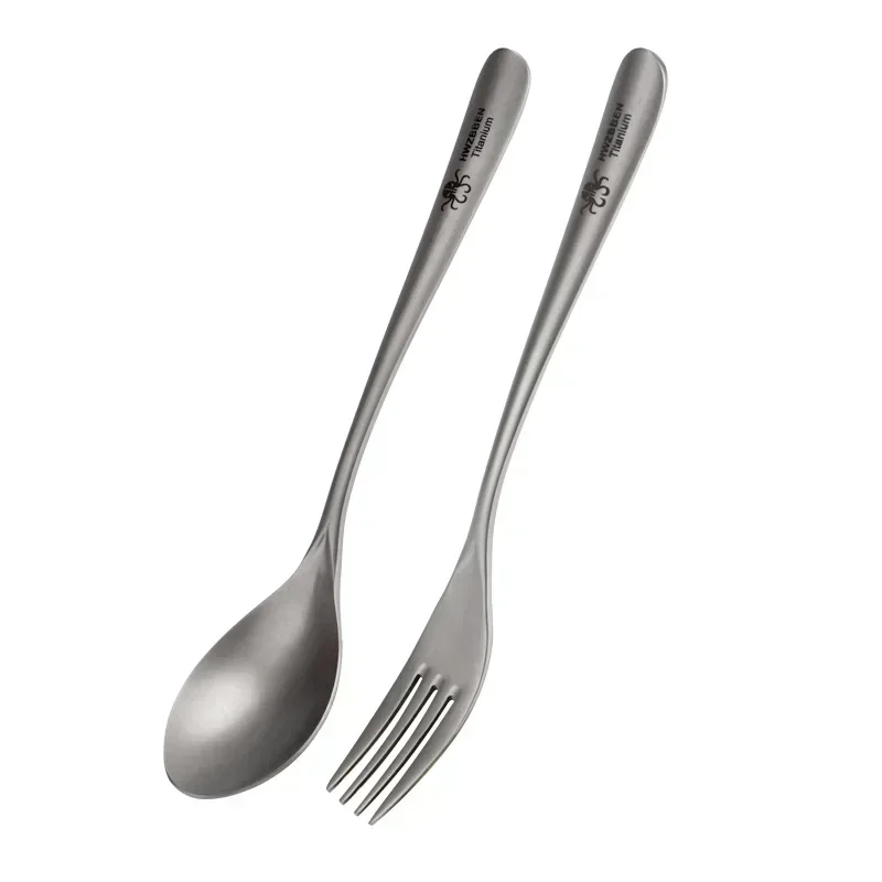 Weaning Spoon Set - HWZBBEN Vajilla de titanio para acampar